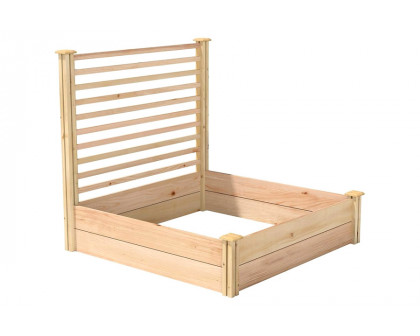 FaFurn Wood Raised Garden Bed with Trellis - Single