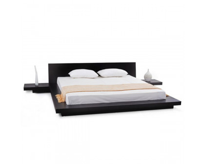 FaFurn - Platform Bed Frame with Headboard and 2 Nightstand