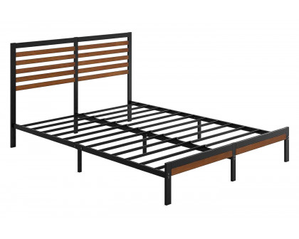 FaFurn Eco Friendly King Size Platform Bed with Bamboo Wood Slat Headboard and Footboard - Bamboo, Metal