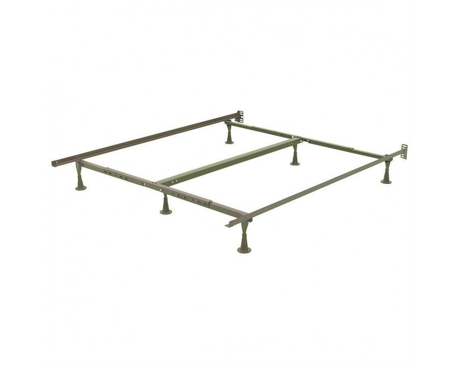 FaFurn - King Size Bed Frame with Glides and Headboard Brackets in Metal