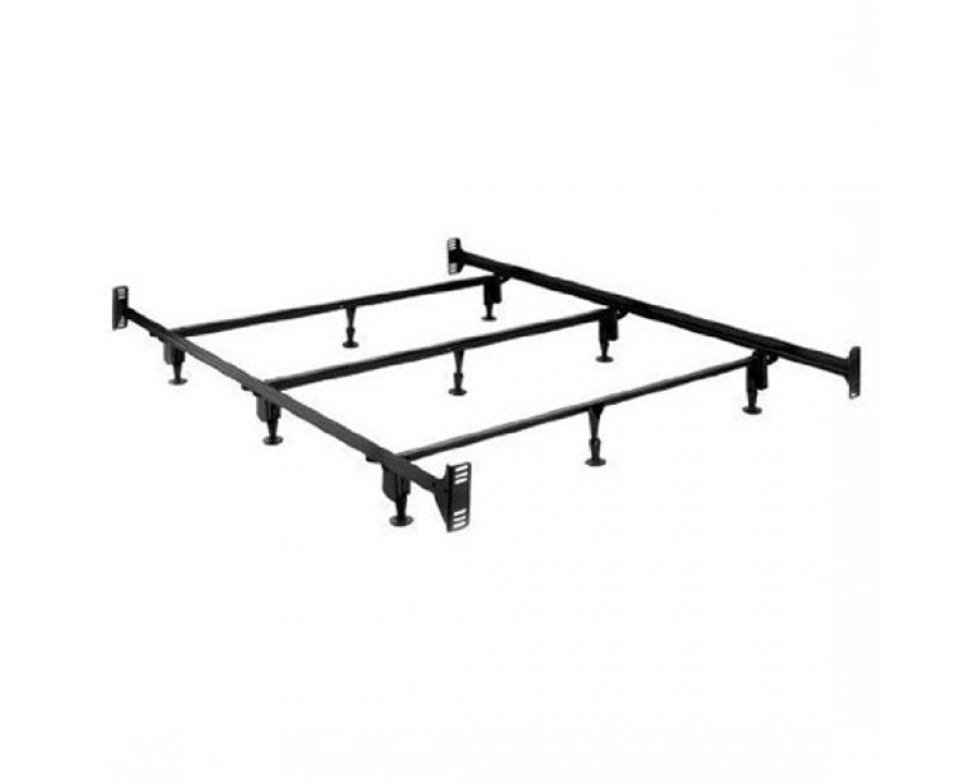 FaFurn - King Size Bed Frame with Headboard Footboard Brackets in Metal