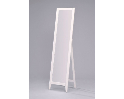 FaFurn Contemporary Solid Wood Floor Mirror - White