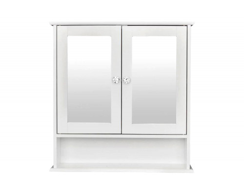 FaFurn 2-Door Wall Mounted Medicine Cabinet Bathroom Mirror with Shelf - White