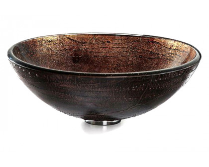 FaFurn - Modern 16.5 Inch Round Copper Color Glass Vessel Sink