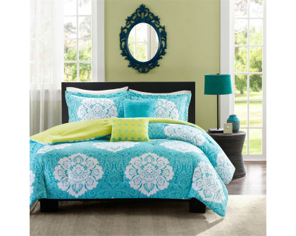 FaFurn - 5-Piece Comforter Set with Green Revers