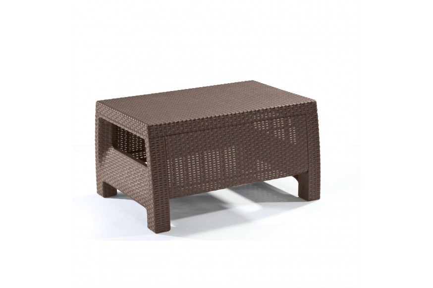 FaFurn™ Modern Ottoman - Brown, Plastic Rattan