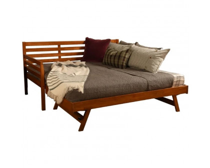 FaFurn - Daybed Frame with Twin Pop-Up Trundle Bed