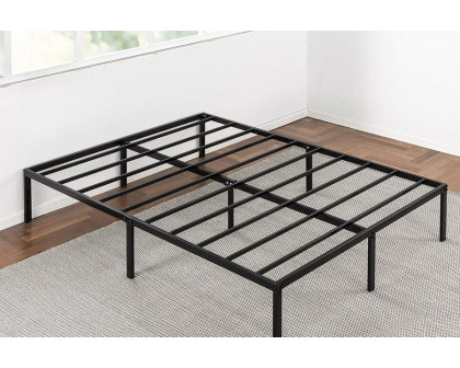 FaFurn - King Size Modern Black Metal Heavy Duty Platform Bed Frame