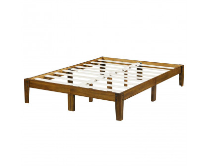 FaFurn - King Size Bed Frame in Brown, Wood