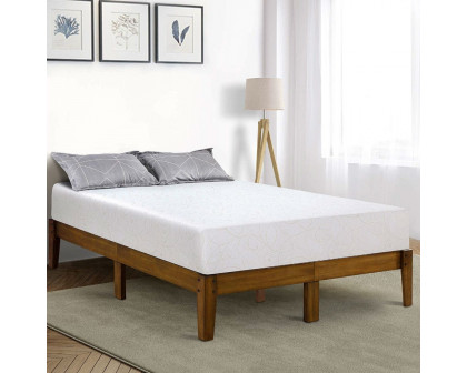 FaFurn - King Size Bed Frame in Brown, Wood