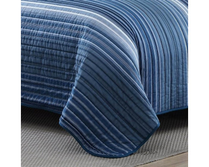 FaFurn King Size Reversible Quilt Set - Blue, Cotton