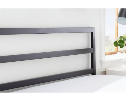 FaFurn - Modern Slatted Headboard in Metal Finish