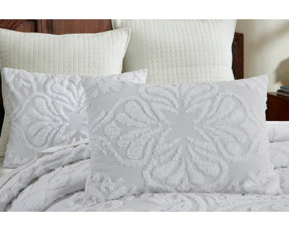 FaFurn King Size 3-Piece Coverlet Bedspread Set - White, Cotton