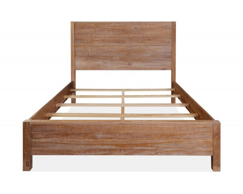 FaFurn Farmhome Solid Pine Platform Bed - Rustic, King Size