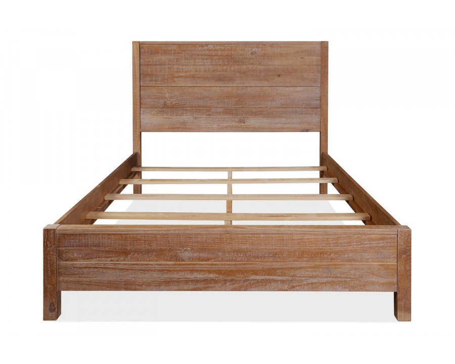 FaFurn Farmhome Solid Pine Platform Bed - Rustic, King Size