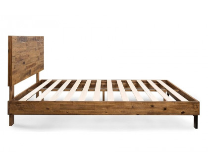 FaFurn Farmhome Low Profile Pine Slatted Platform Bed - King Size