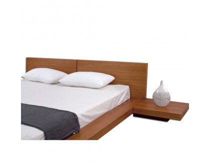 FaFurn - King Size Platform Bed Frame with Headboard and 2 Nightstands