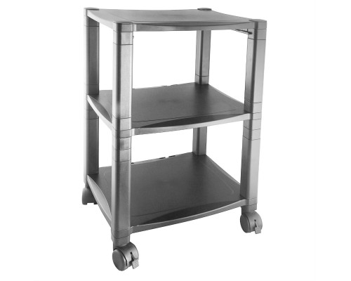 FaFurn - 3-Shelf Printer Stand in Gray