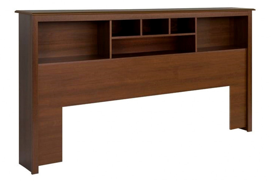 FaFurn™ - King-Size Storage Headboard in Cherry Wood Finish