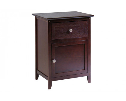 FaFurn - Wood Finish 1-Drawer Bedroom Nightstand/End Table