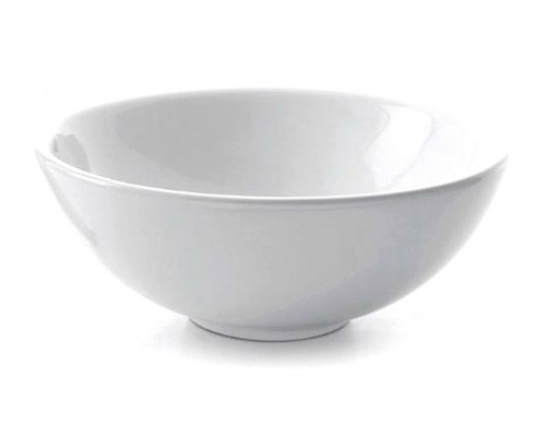 FaFurn - White Ceramic Round Bowl Style Vessel Bathroom Sink with 1.75-Inch Drain Opening