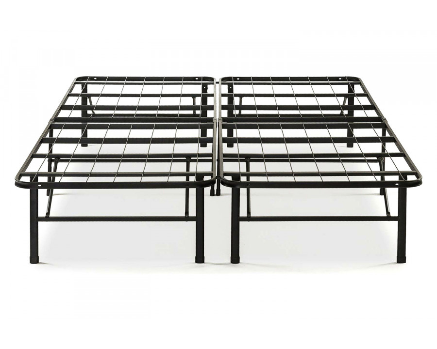 FaFurn - Folding Sturdy Metal Platform Bed Frame with Storage Space