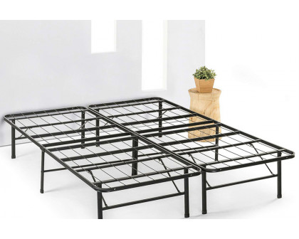 FaFurn - Folding Sturdy Metal Platform Bed Frame with Storage Space