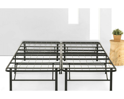 FaFurn Folding Sturdy Metal Platform Bed Frame with Storage Space - King Size