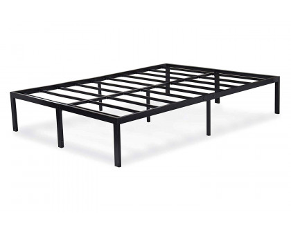 FaFurn Modern Heavy Duty Metal Platform Bed Frame - Black, King Size