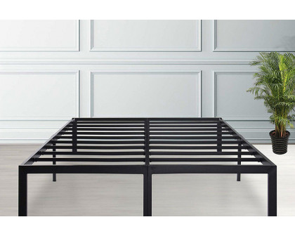 FaFurn Modern Heavy Duty Metal Platform Bed Frame - Black, King Size