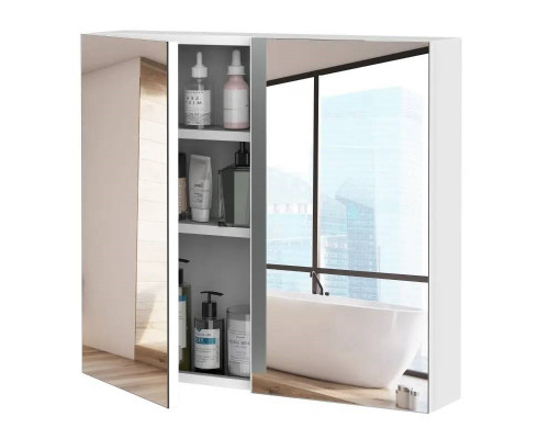 FaFurn - 2-Door Wall Mounted Medicine Cabinet with Mirror