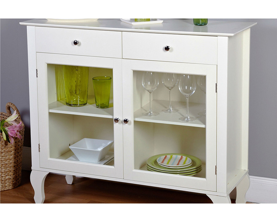 FaFurn - Antique Sideboard Buffet with Glass Doors