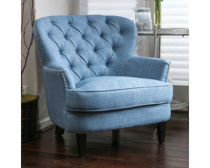 FaFurn - Tufted Armchair in Light Blue