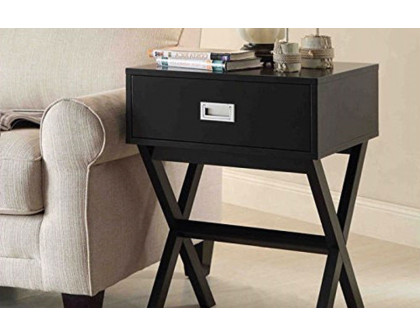 FaFurn - Modern 1-Drawer Bedside Table Nightstand End Table