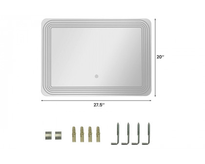 FaFurn - 3 Tone Led Touch Sensor Wall Mounted Bathroom Mirror