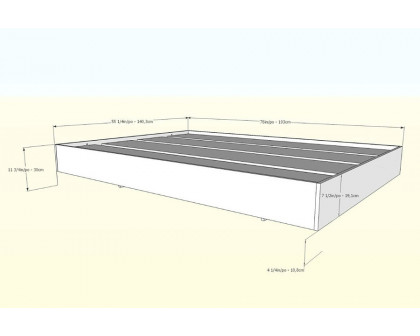 FaFurn Modern Floating Style Platform Bed Frame - Full Size