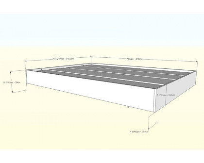 FaFurn Modern Floating Style Platform Bed Frame - Queen Size