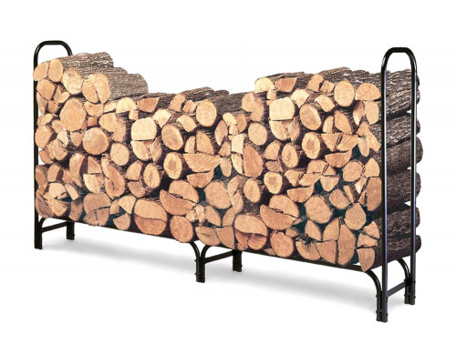 FaFurn - Outdoor 8Ft Firewood Rack Wood Log Storage Sturdy Tubular Steel