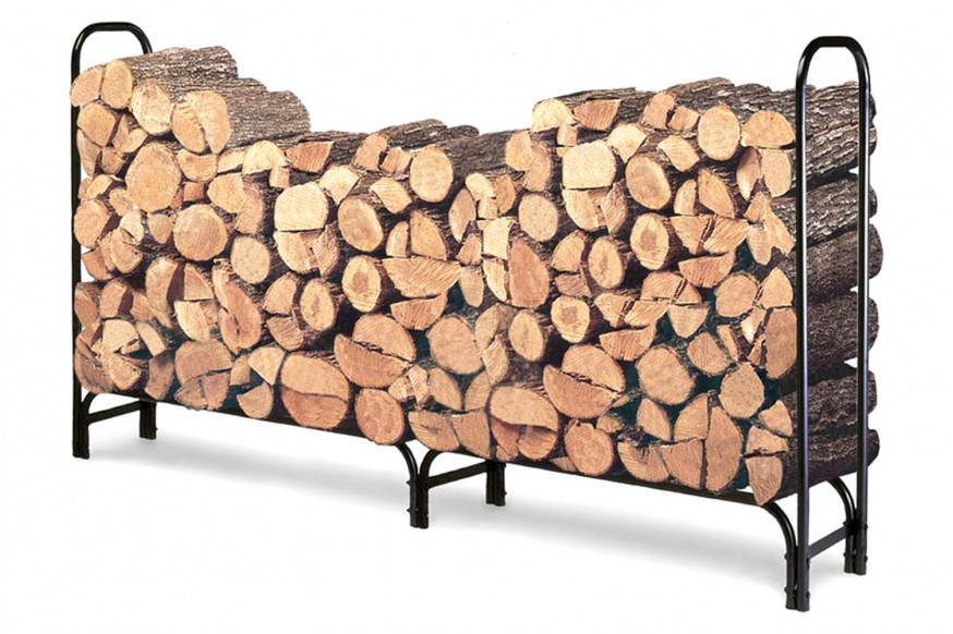 FaFurn™ - Outdoor 8Ft Firewood Rack Wood Log Storage Sturdy Tubular Steel