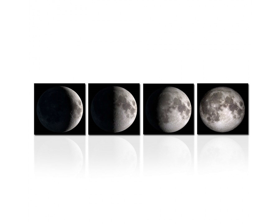 FaFurn - 4-Panel Wall Art Painting Print in Moon Phases