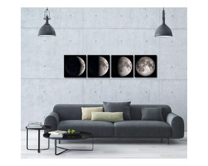 FaFurn - 4-Panel Wall Art Painting Print in Moon Phases