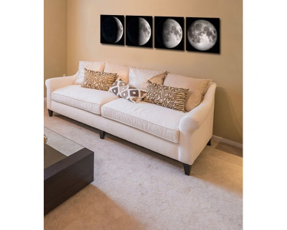 FaFurn - 4-Panel Wall Art Painting Print in Moon Phases