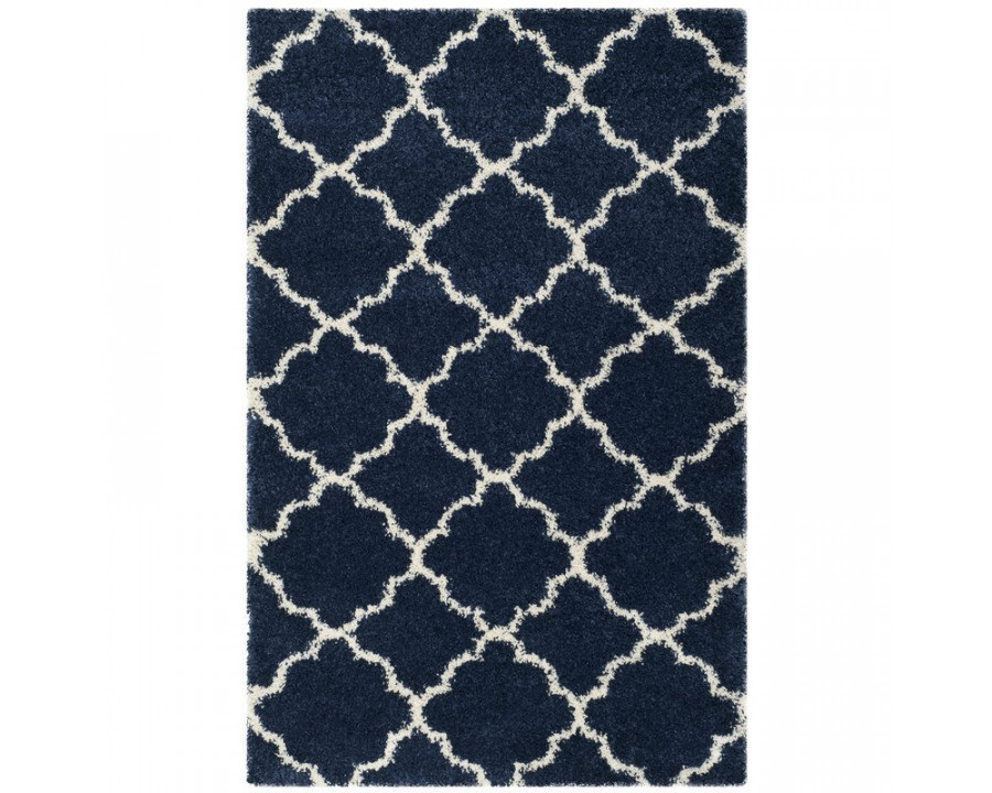 FaFurn Geometric 120x96" Rug - Blue/Beige