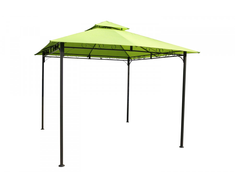 FaFurn 10Ft X 10Ft Outdoor Garden Gazebo with Iron Frame - Lime Green Canopy