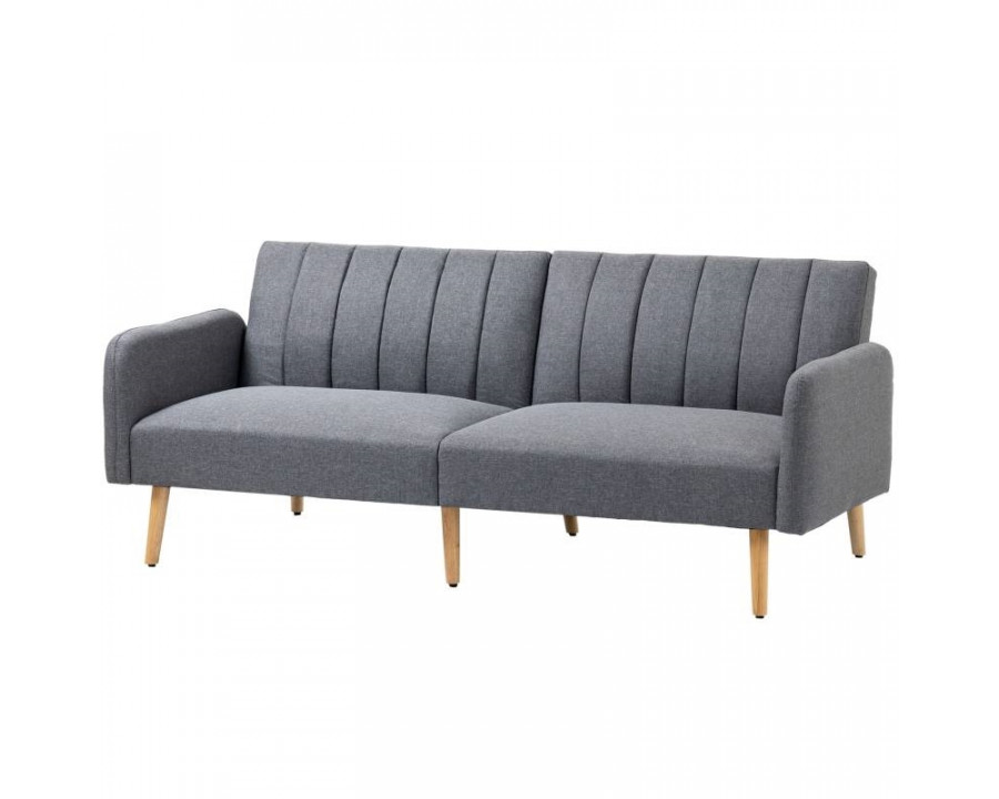 FaFurn - Modern Sofa-Bed in Light Gray, Linen/Polyester