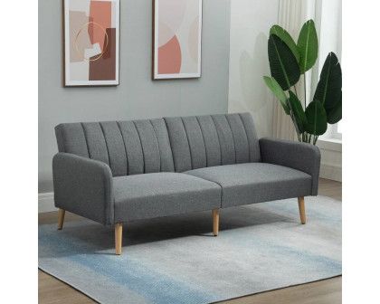 FaFurn - Modern Sofa-Bed in Light Gray, Linen/Polyester