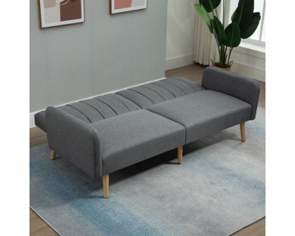 FaFurn - Modern Sofa-Bed in Light Gray, Linen/Polyester