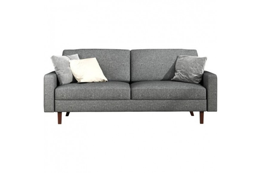 FaFurn™ Modern Sofa with Wood Legs - Light Gray, Linen