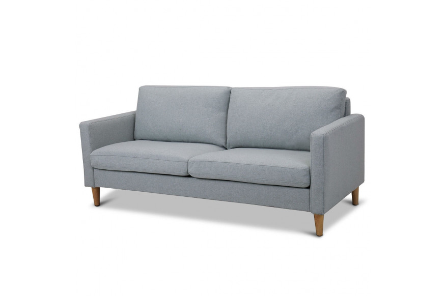 FaFurn™ Modern Sofa with Wood Legs - Light Gray, Fabric