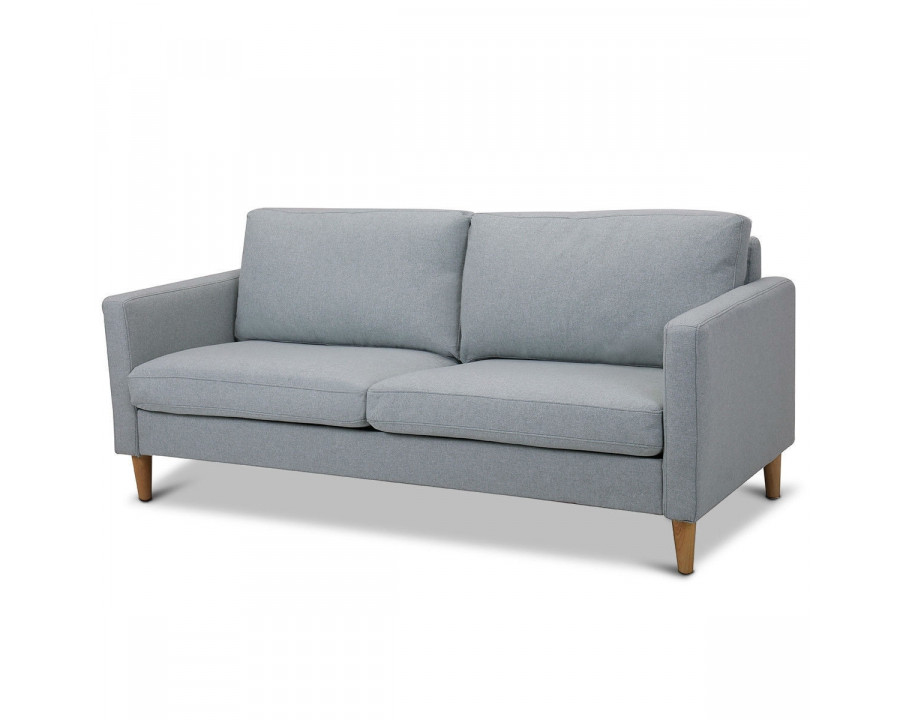 FaFurn Modern Sofa with Wood Legs - Light Gray, Fabric